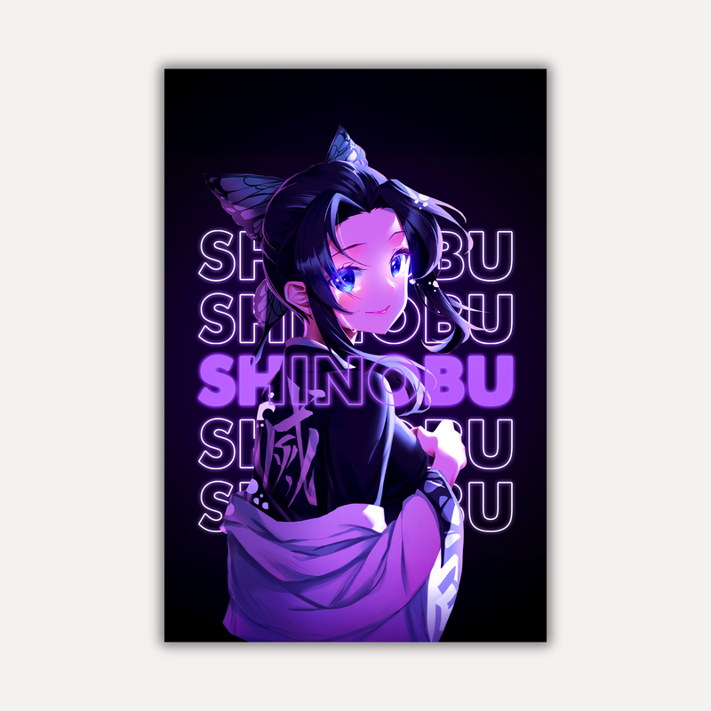 Demon Slayer Metal Poster - Insect Hashira | Anime Wall Art India