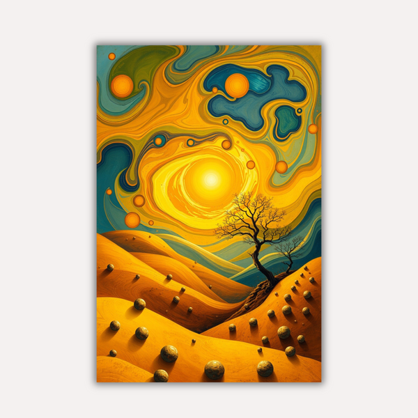 Golden Rise | Metal Wall Art Poster India