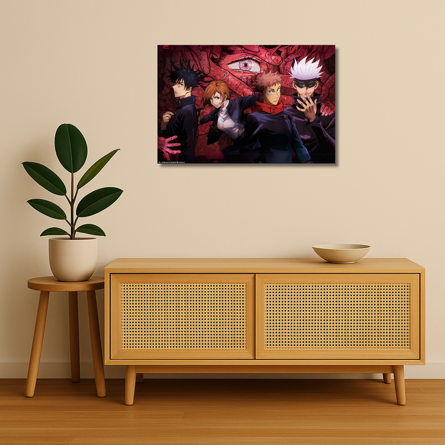 Jujutsu Kaisen Metal Poster - Cursed Core | Anime Wall Art India