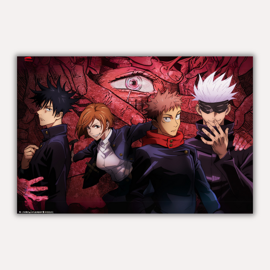 Jujutsu Kaisen Metal Poster - Cursed Core | Anime Wall Art India