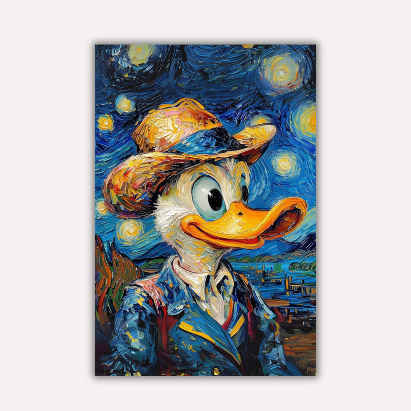 Wildlife Metal Poster - Duckgogh | Animal Wall Art India