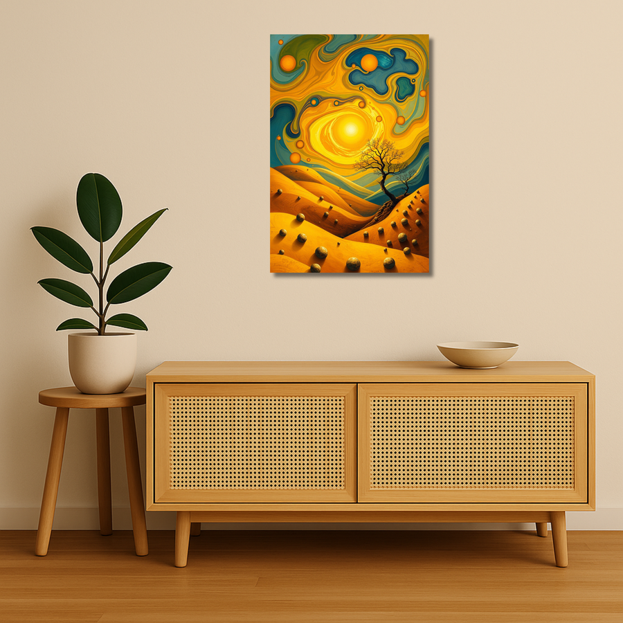 Golden Rise | Metal Wall Art Poster India