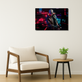 Cyberpunk Metal Poster - NeonVendetta | Aesthetic Wall Art India