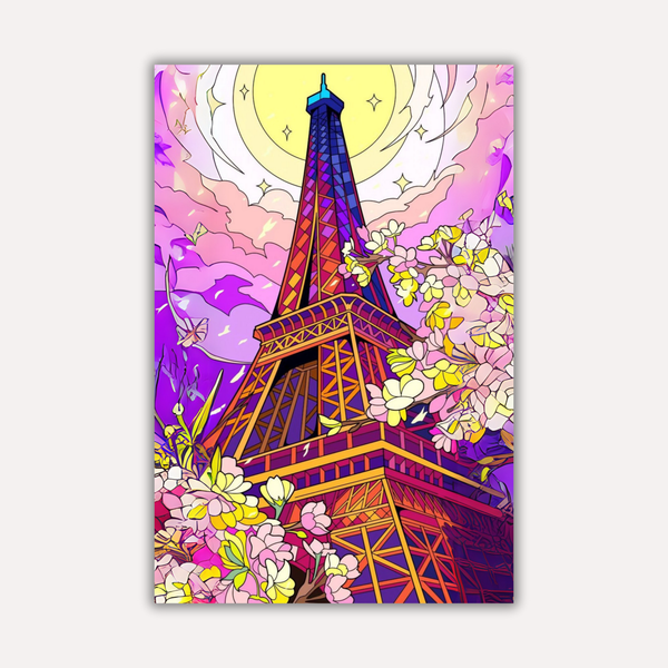 Travel Metal Poster - EiffelGlow | Wanderlust Wall Art India