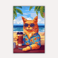 Wildlife Metal Poster - Meowjito | Animal Wall Art India