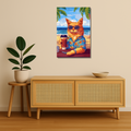 Wildlife Metal Poster - Meowjito | Animal Wall Art India