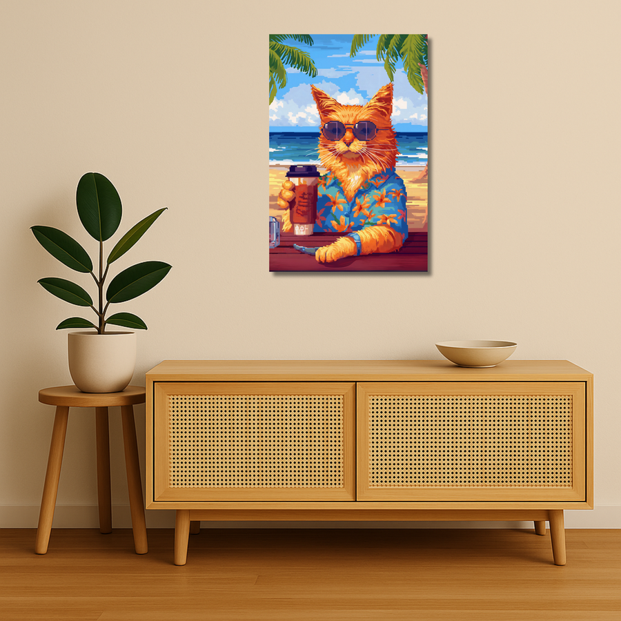 Wildlife Metal Poster - Meowjito | Animal Wall Art India