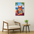Wildlife Metal Poster - Meowjito | Animal Wall Art India