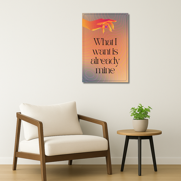 Affirmations Metal Poster - TheClaim | Motivational Wall Art India