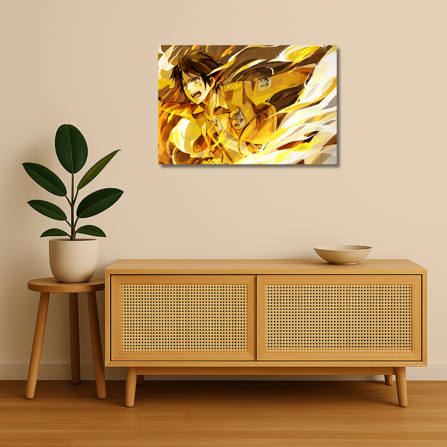 Attack on Titan Metal Poster - Hellflare Metal Wall Décor | Anime Wall Art India