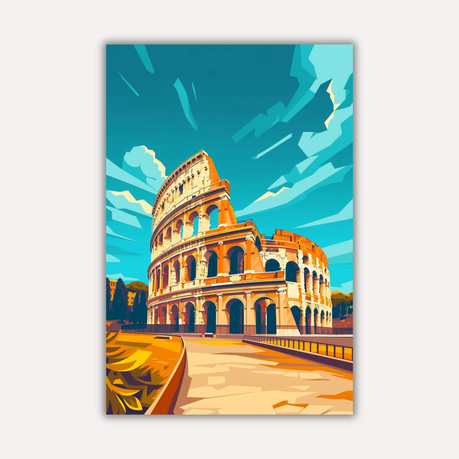 Travel Metal Poster - Colossus | Wanderlust Wall Art India