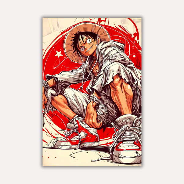 One Piece Metal Poster - One Kick Piece | Anime Wall Art India