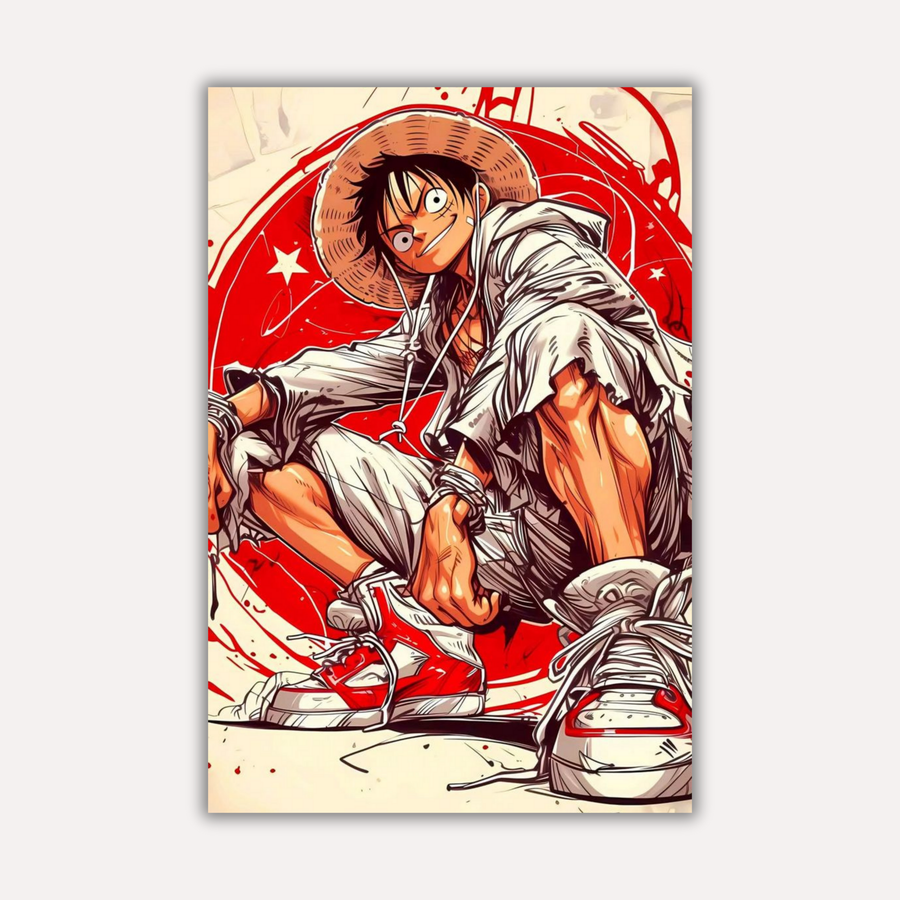 One Piece Metal Poster - One Kick Piece | Anime Wall Art India