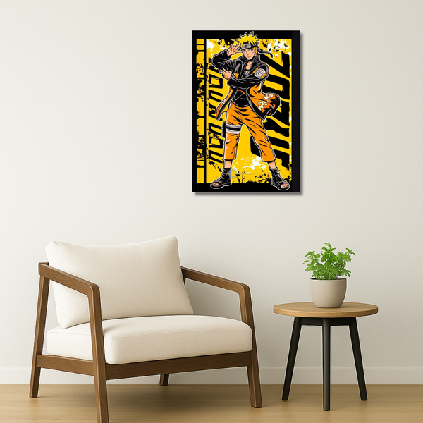 Naruto Metal Poster - Uzumaki Swag Wall Décor - Naruto Metal Poster | Anime Wall Art India