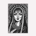 Indian Aesthetic Metal Poster - Noorari | Desi Wall Art India