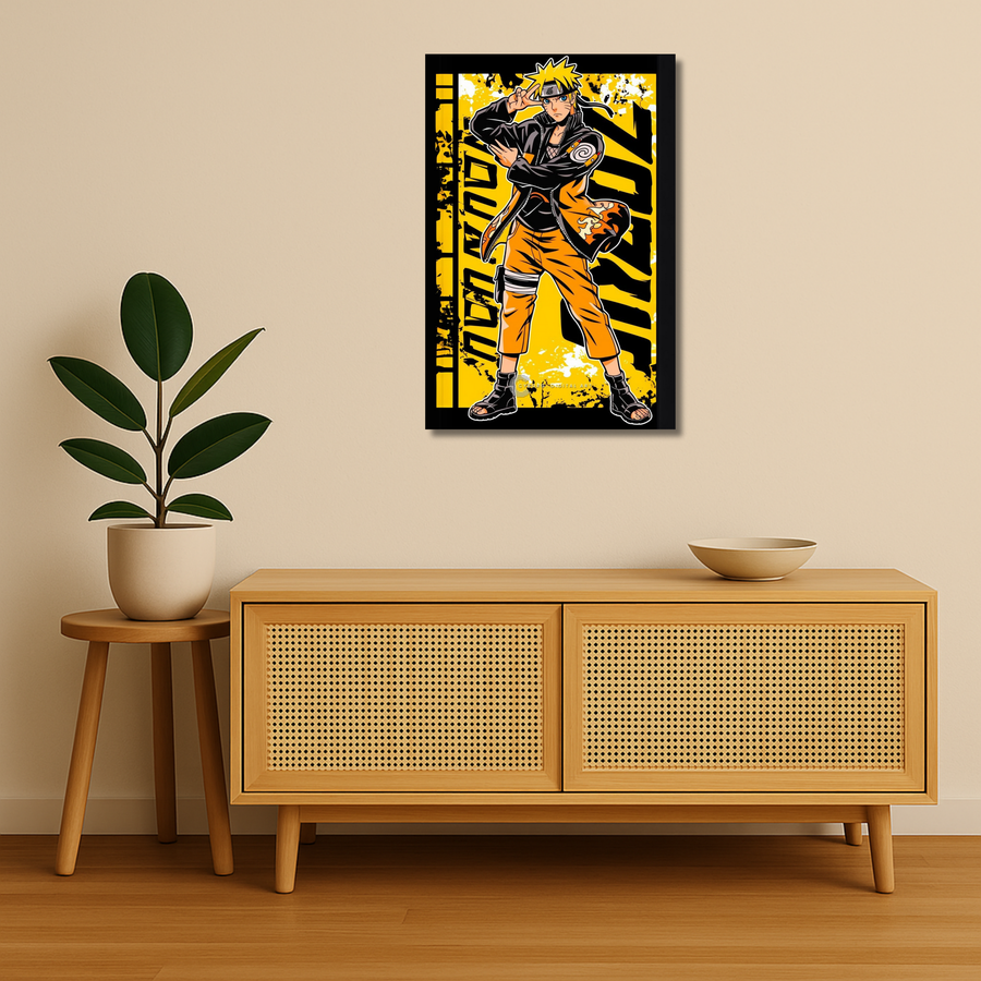 Naruto Metal Poster - Uzumaki Swag Wall Décor - Naruto Metal Poster | Anime Wall Art India