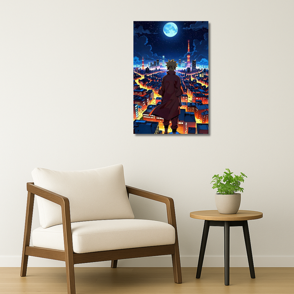 Moonlit Resolve Metal Wall Art | Naruto Metal Poster
