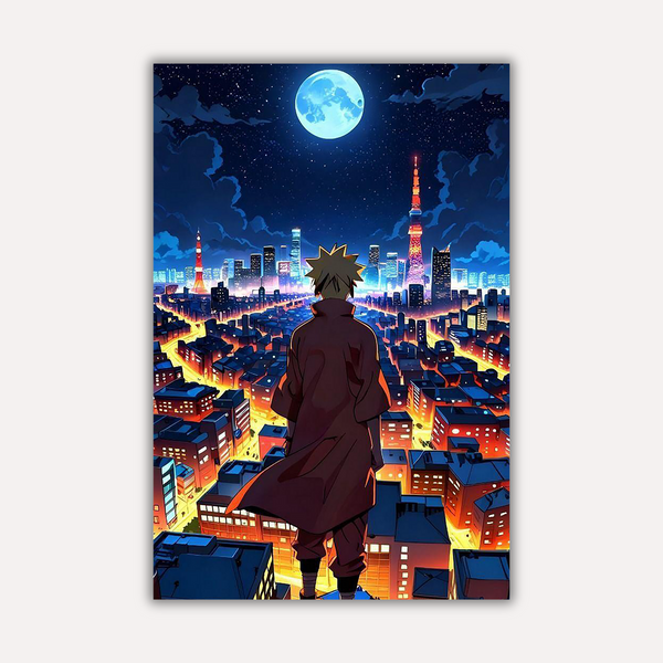Moonlit Resolve Metal Wall Art | Naruto Metal Poster
