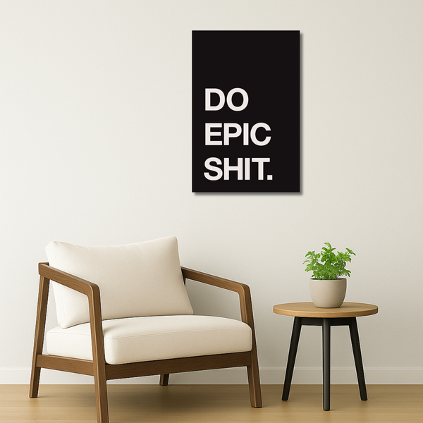 Hustle Metal Poster - GoEpic | Motivational Wall Art India