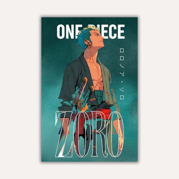 One Piece Metal Poster - Santoryu Spirit | Anime Wall Art India