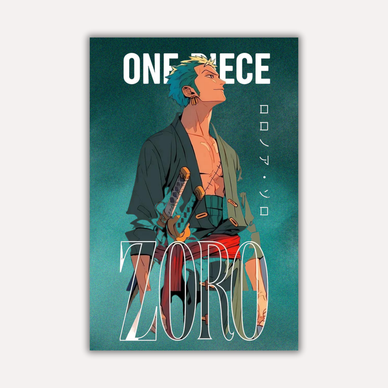 One Piece Metal Poster - Santoryu Spirit | Anime Wall Art India