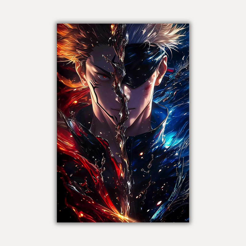Jujutsu Kaisen Metal Poster - Element Rift | Anime Wall Art India