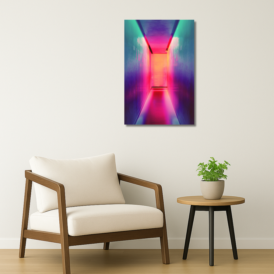 Abstract Metal Poster - NeonRush | Modern Wall Art India