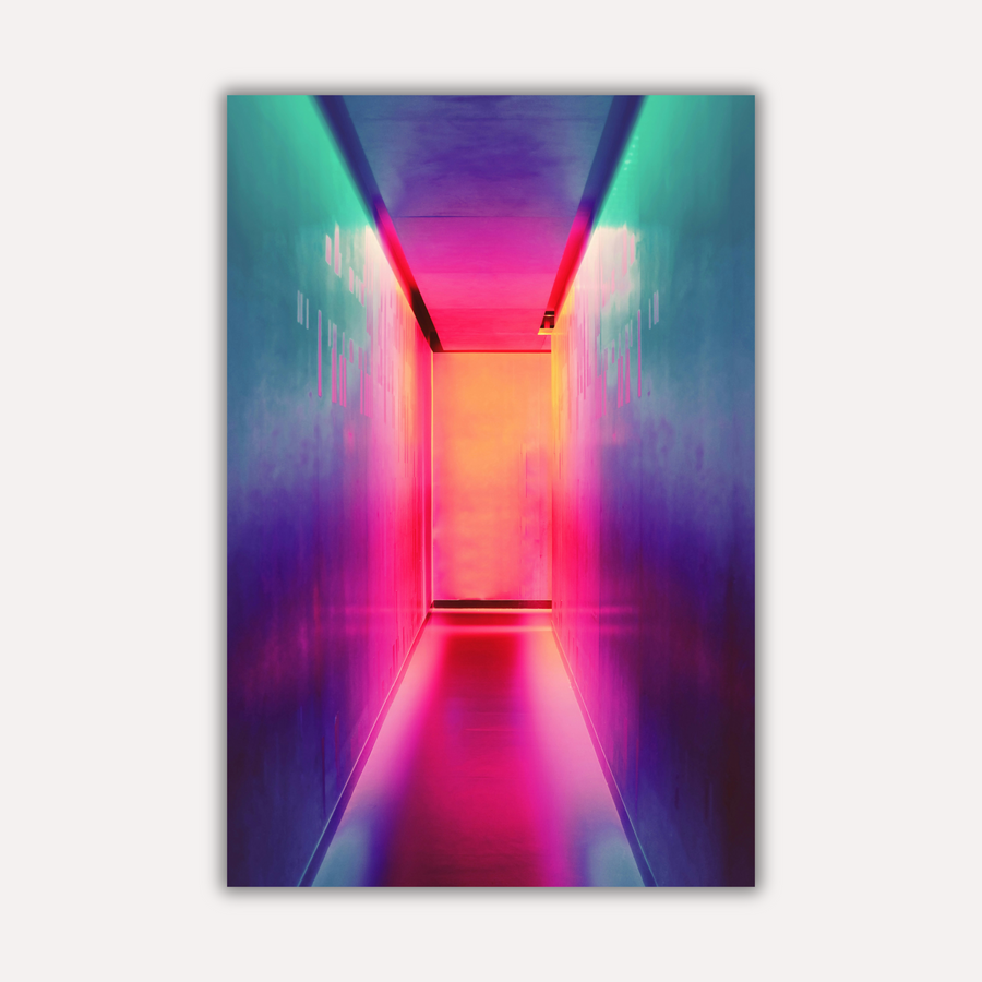 Abstract Metal Poster - NeonRush | Modern Wall Art India