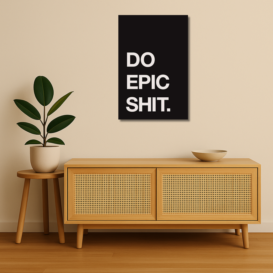 Hustle Metal Poster - GoEpic | Motivational Wall Art India