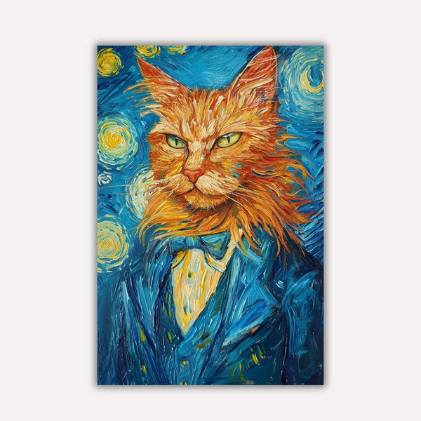 Wildlife Metal Poster - Meowgogh | Animal Wall Art India