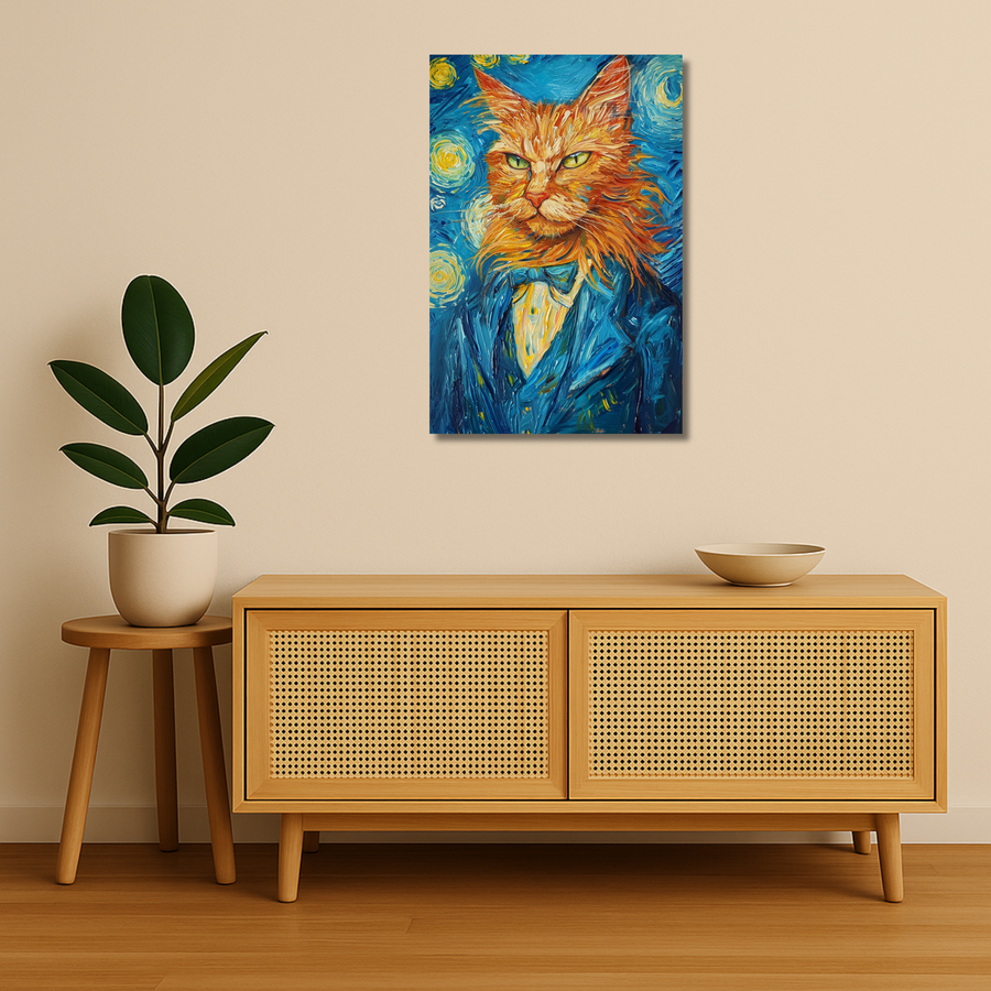 Wildlife Metal Poster - Meowgogh | Animal Wall Art India
