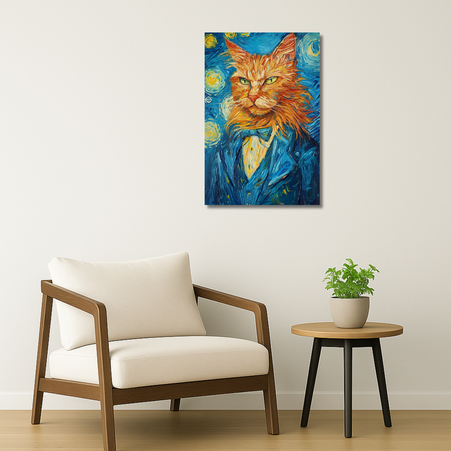 Wildlife Metal Poster - Meowgogh | Animal Wall Art India