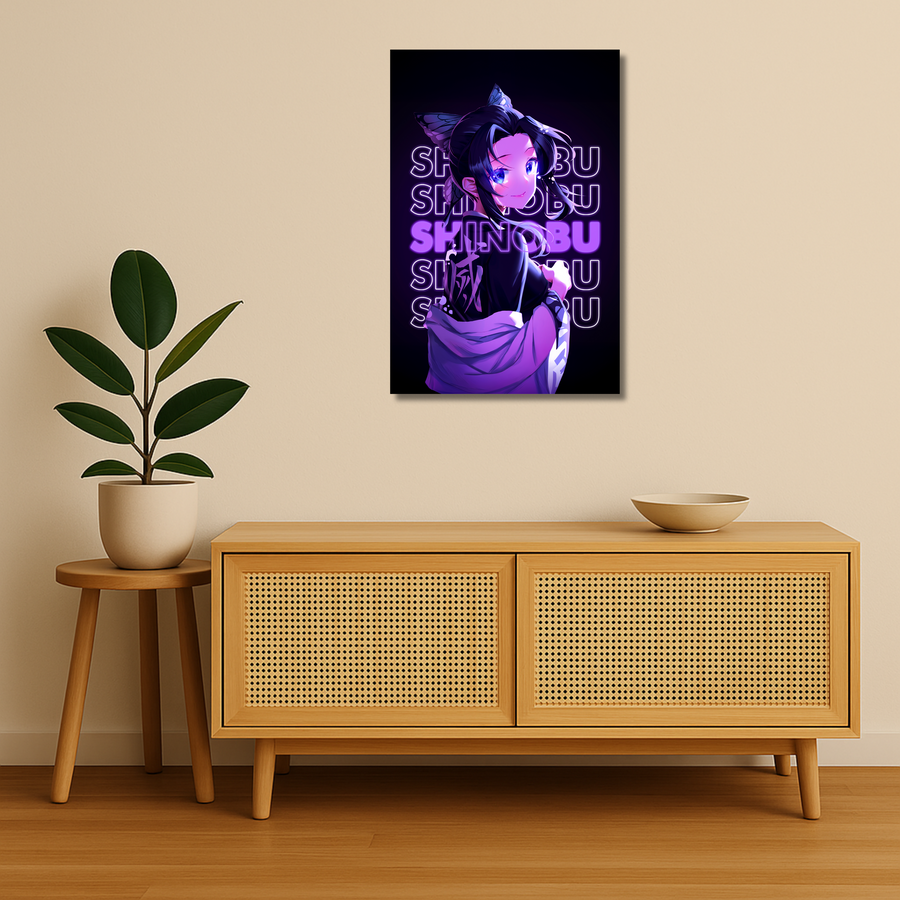 Demon Slayer Metal Poster - Insect Hashira | Anime Wall Art India
