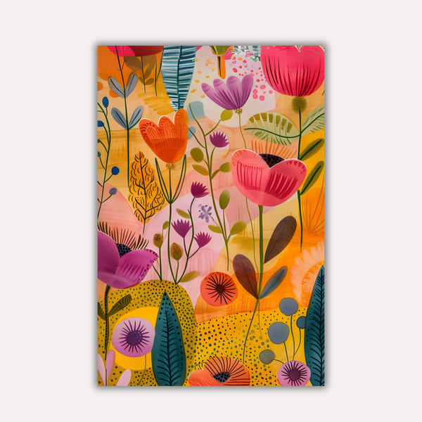 Floral Metal Poster - Bloomfield | Aesthetic Wall Art India