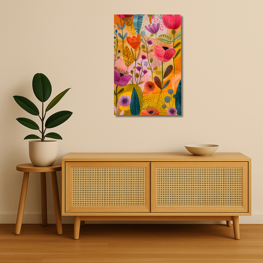 Floral Metal Poster - Bloomfield | Aesthetic Wall Art India