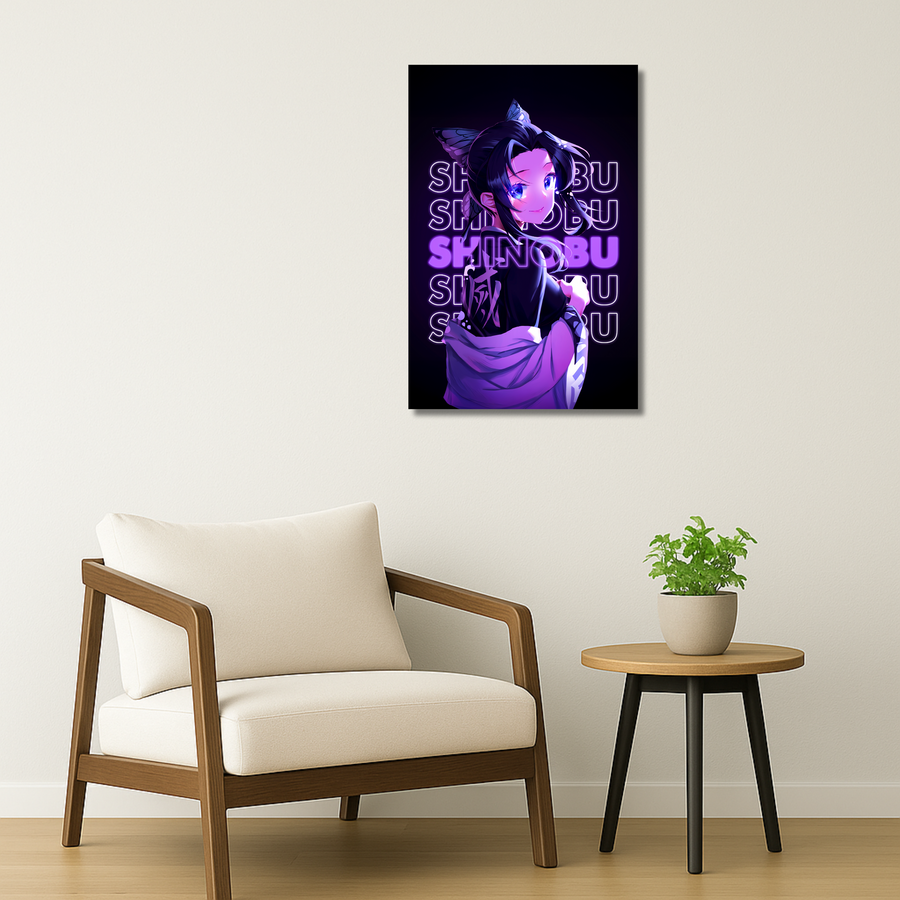 Demon Slayer Metal Poster - Insect Hashira | Anime Wall Art India
