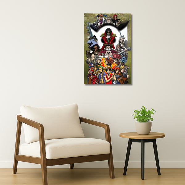 One Piece Metal Poster - Lineage Fire | Anime Wall Art India