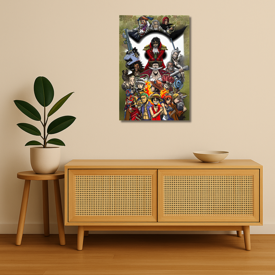 One Piece Metal Poster - Lineage Fire | Anime Wall Art India