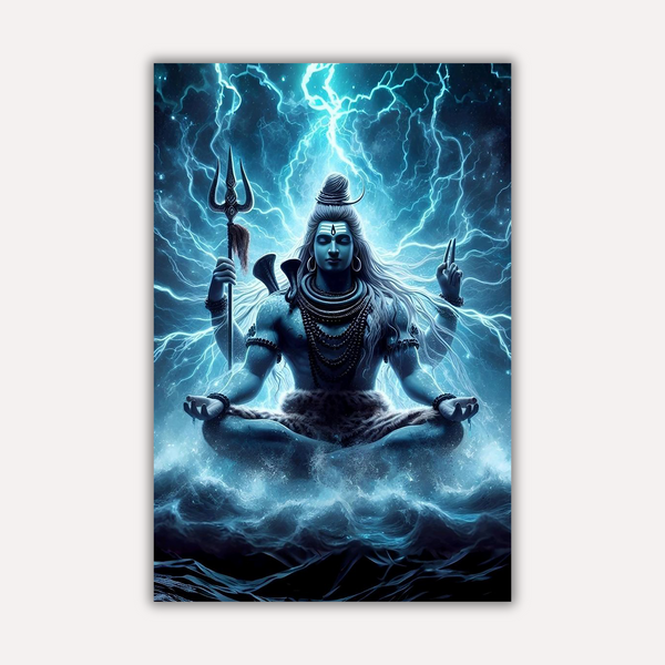 Indian Gods - Meditating Shiva – Lightning Energy
