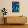 Neon GOAT | Metal Wall Art Poster India