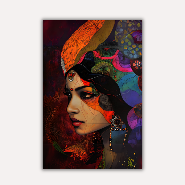 Indian Aesthetic Metal Poster - Netra | Desi Wall Art India