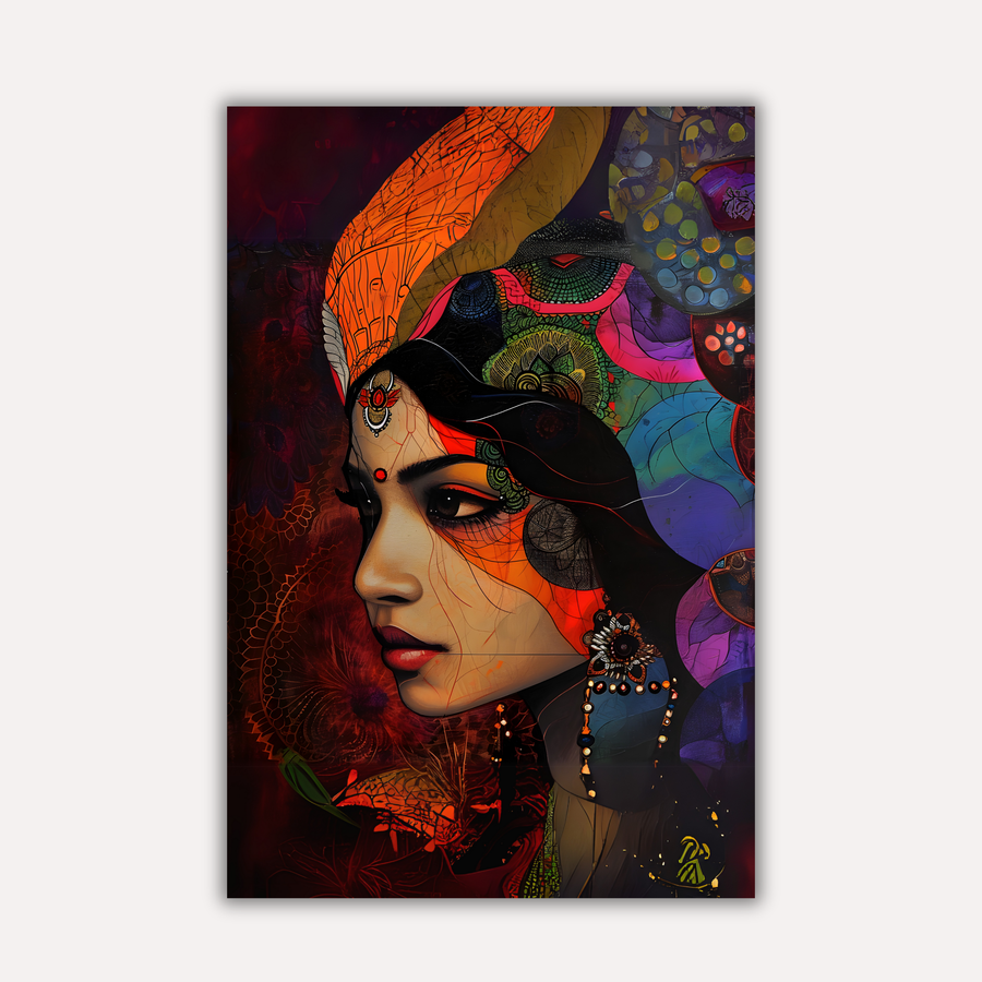 Indian Aesthetic Metal Poster - Netra | Desi Wall Art India
