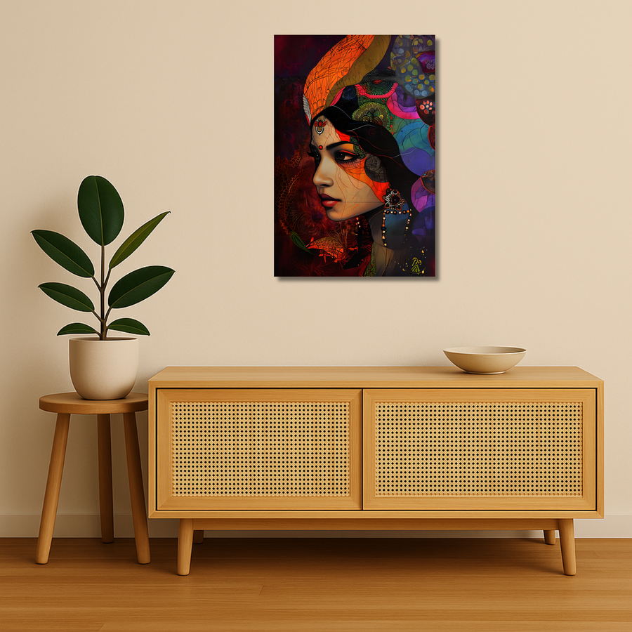 Indian Aesthetic Metal Poster - Netra | Desi Wall Art India