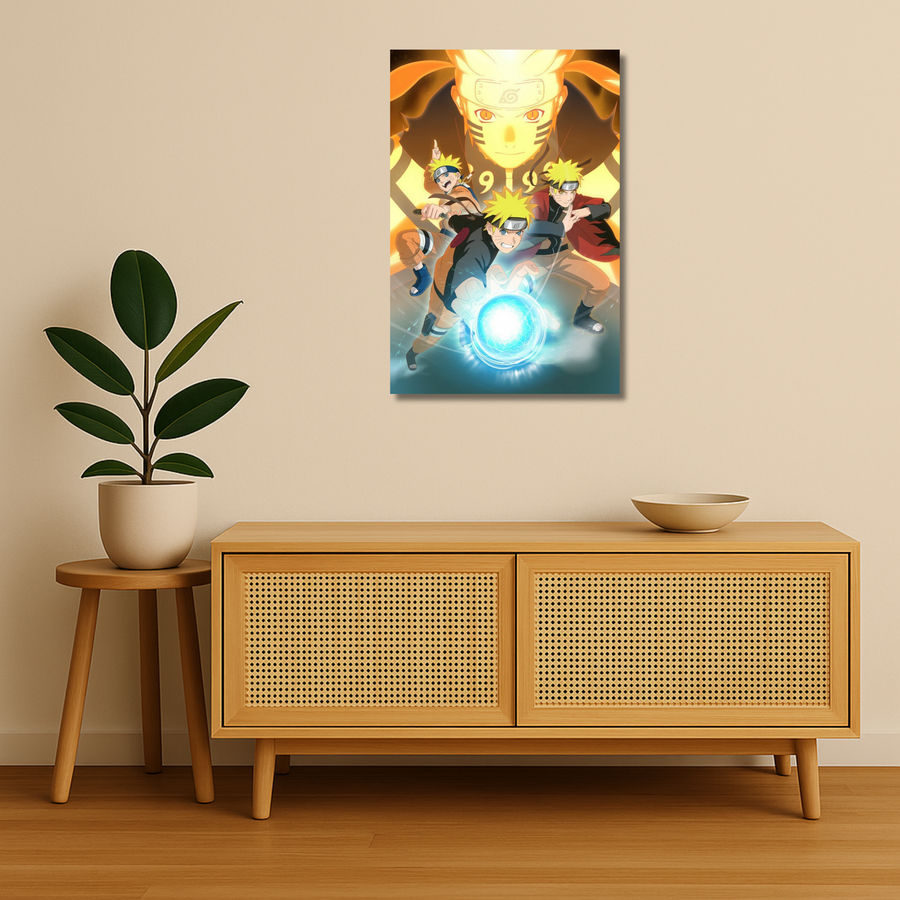 Naruto Metal Poster - Will of Three Anime Wall Art - Naruto Metal Poster | Anime Wall Art India
