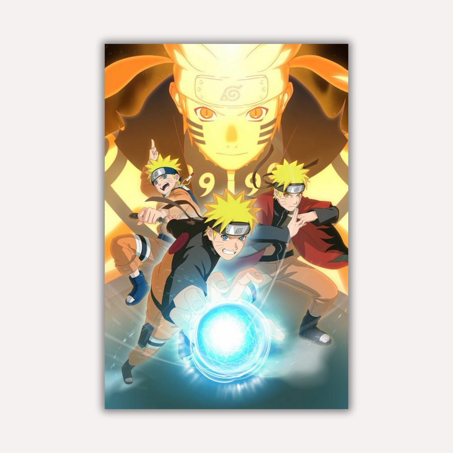 Naruto Metal Poster - Will of Three Anime Wall Art - Naruto Metal Poster | Anime Wall Art India