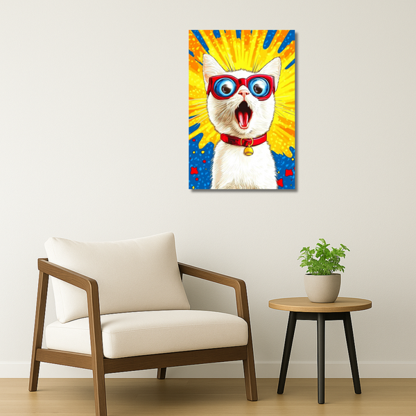 Cat Metal Poster - ShockCat | Animal Wall Art India