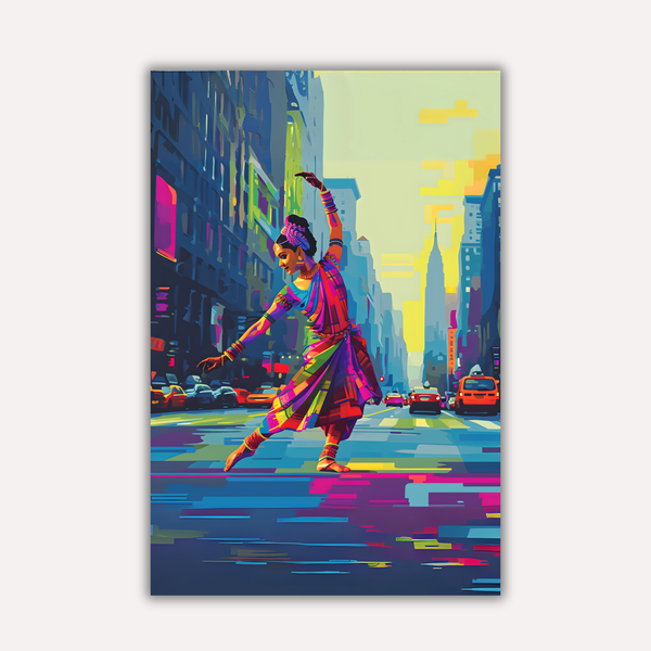 Indian Aesthetic Metal Poster - Nritya | Desi Wall Art India