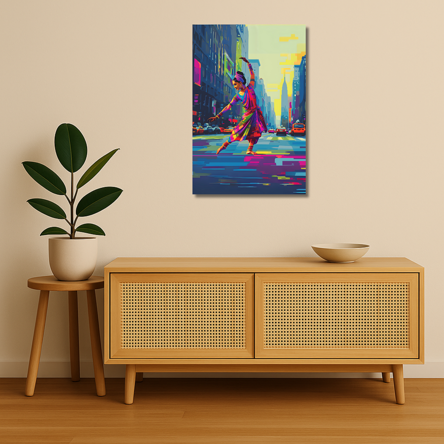 Indian Aesthetic Metal Poster - Nritya | Desi Wall Art India