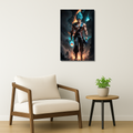 Dragon Ball Super Metal Poster - Blue God Goku | Anime Wall Art India