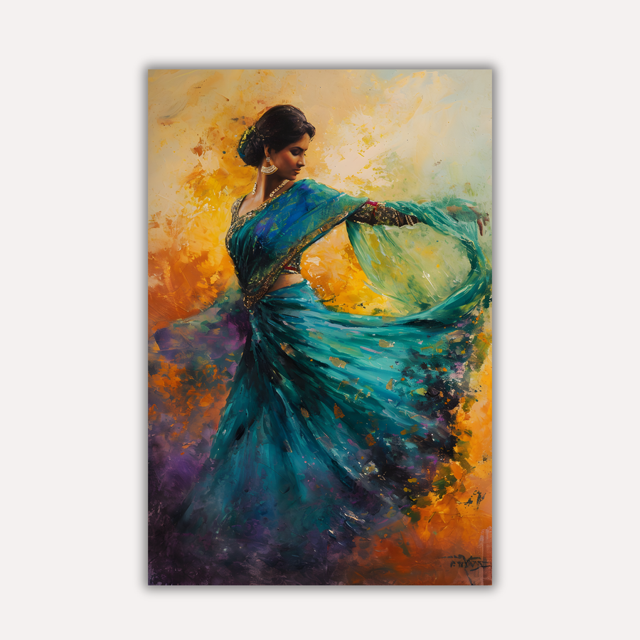 Indian Aesthetic Metal Poster - Naachica | Desi Wall Art India